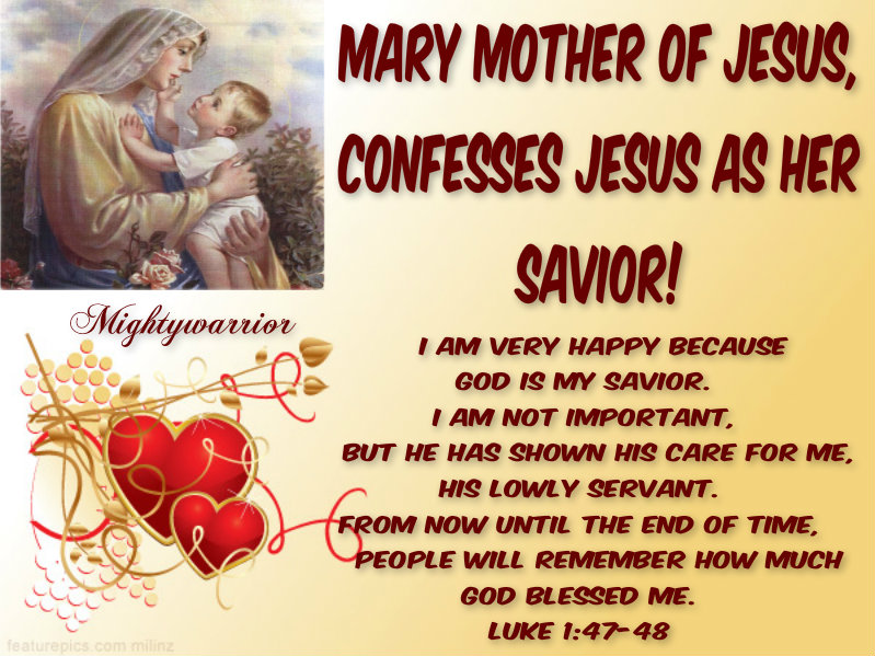 Mary herself was no exception to this rule. Like every other human, she had a human father and thus inherited the sin nature genetically through the male seed, just as we all do.