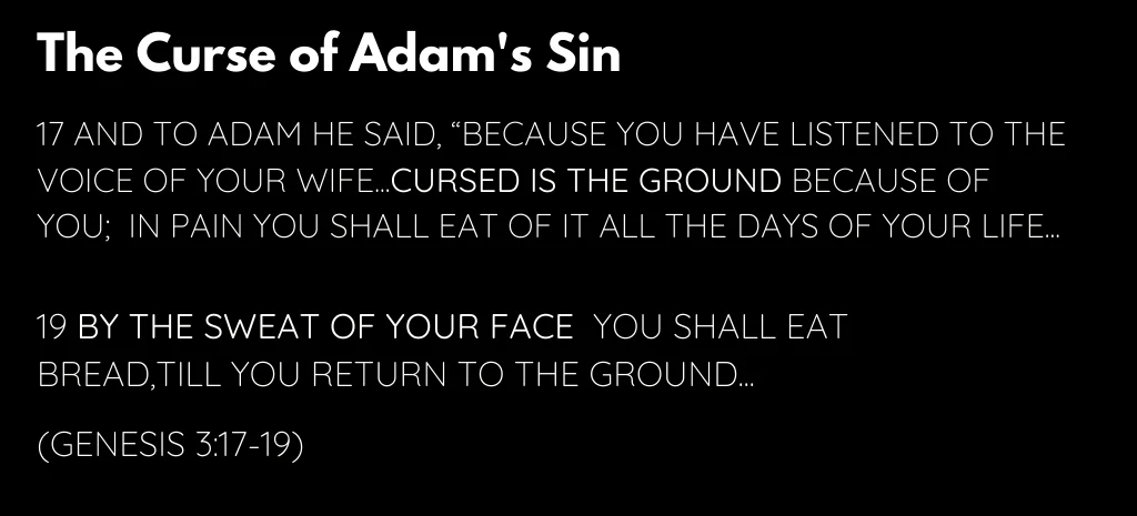 Because of Adam’s sin, death passed upon all: “Therefore, just as through one man sin entered into the world, and death through sin, and so death spread to all mankind, because all sinned—” (Romans 5:12 NASB). 